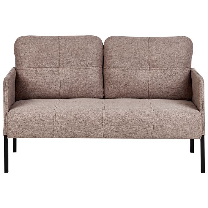 2 Seater Fabric Sofa Brown LAHTI