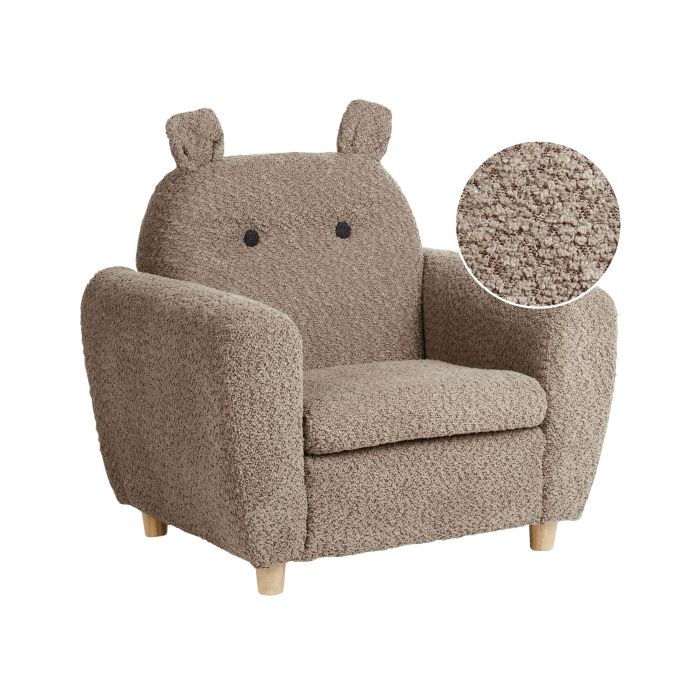 Boucle Kids Armchair Brown MARIBO