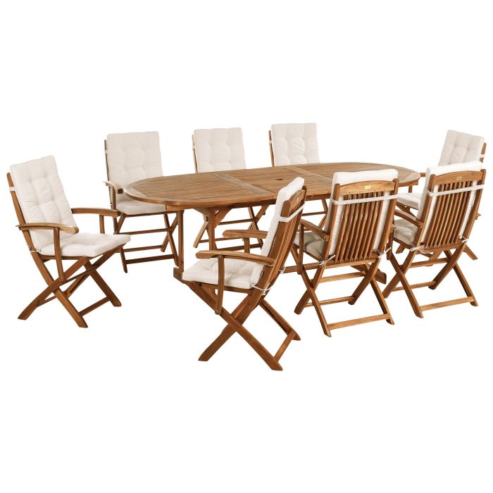 APLOR 8 Seater Garden Dining Set - Light Beige