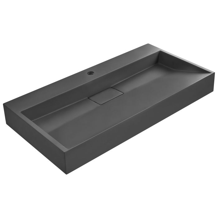 EUQNKO Wall Hung Basin 900 x 460 mm Black