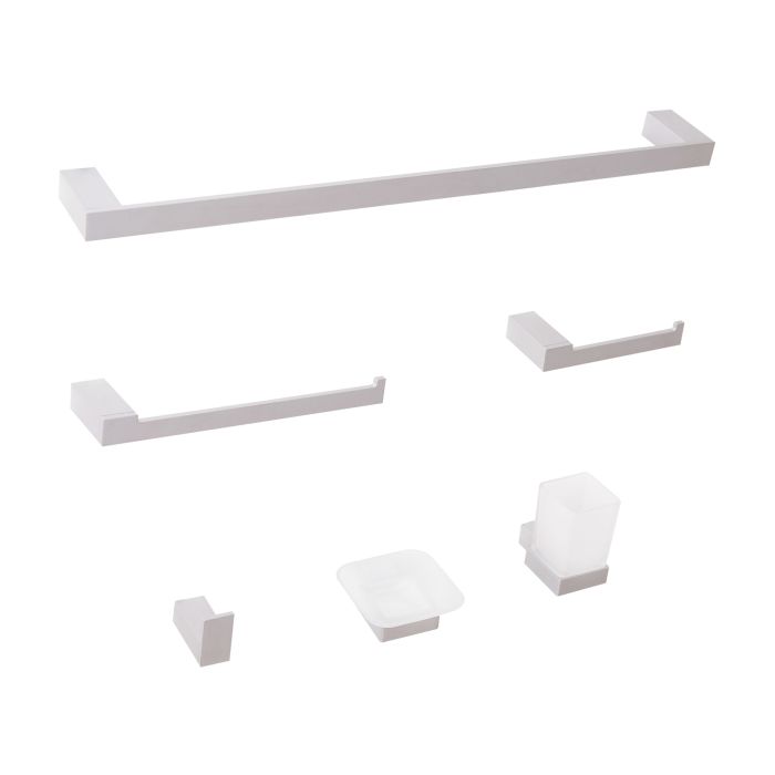 WINSHURST 6-Piece Bathroom Hardware Set - Silver