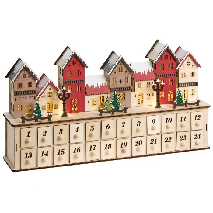 ORYN Christmas Decoration Advent Calendar 24 cm - Light Brown