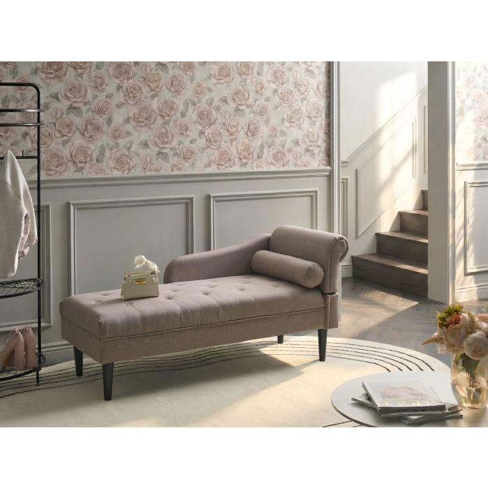 CAMAXO Fabric Right Hand Chaise Longue - Taupe