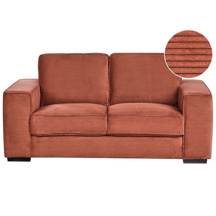 2 Seater Sofa - VIKNAR Jumbo Cord Sofa Golden Brown