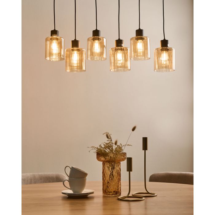 CEXUFA Pendant Lamp 6 Light - Beige