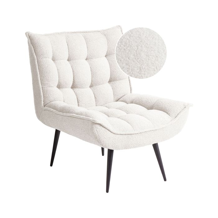 Armchair ALVESTA Boucle White