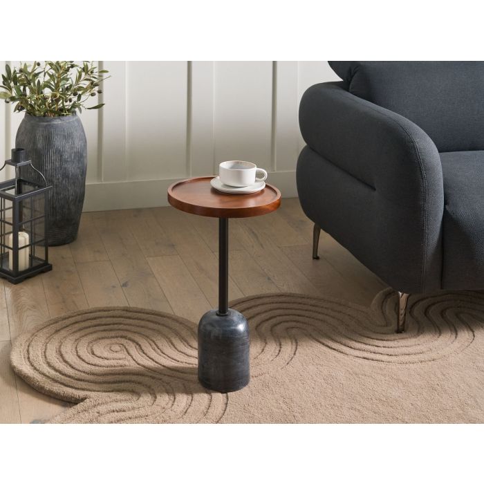 RAVERO Round Side Table - Black
