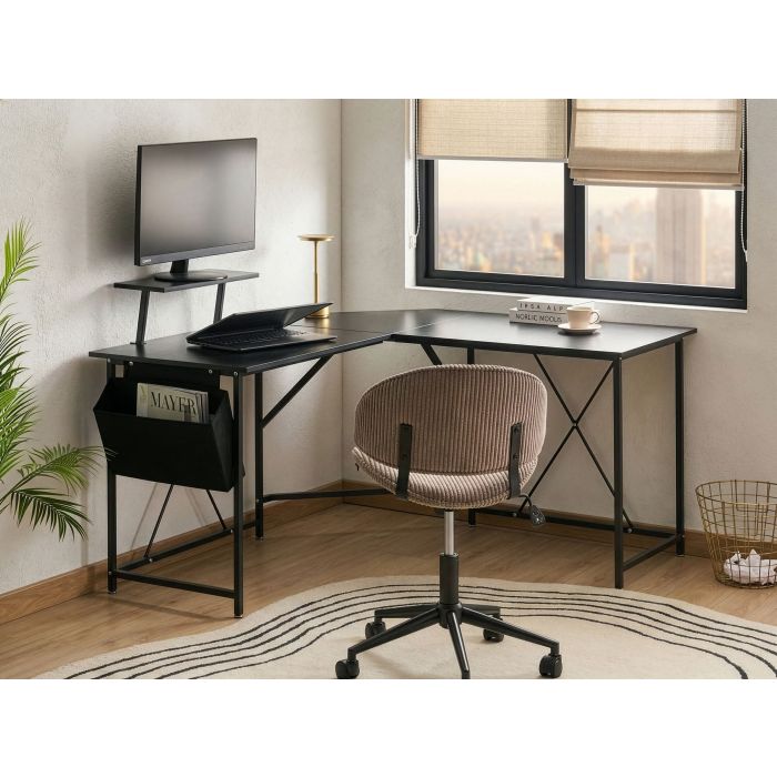 FEYARO Foldable Corner Office Desk - Brown