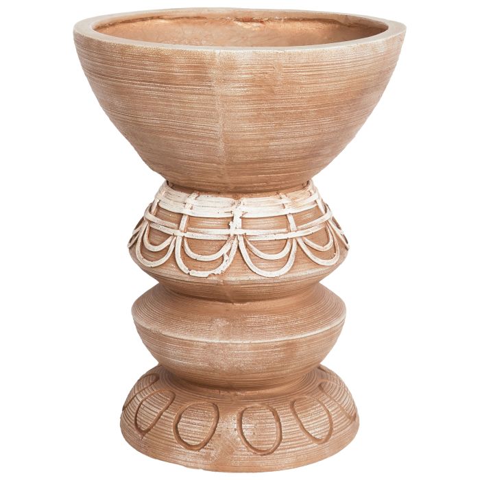 Plant Pot DISPORUM Ceramic 29 cm Light Brown