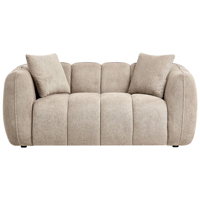 BURNHAMERE Fabric 2 Seater Sofa - Black