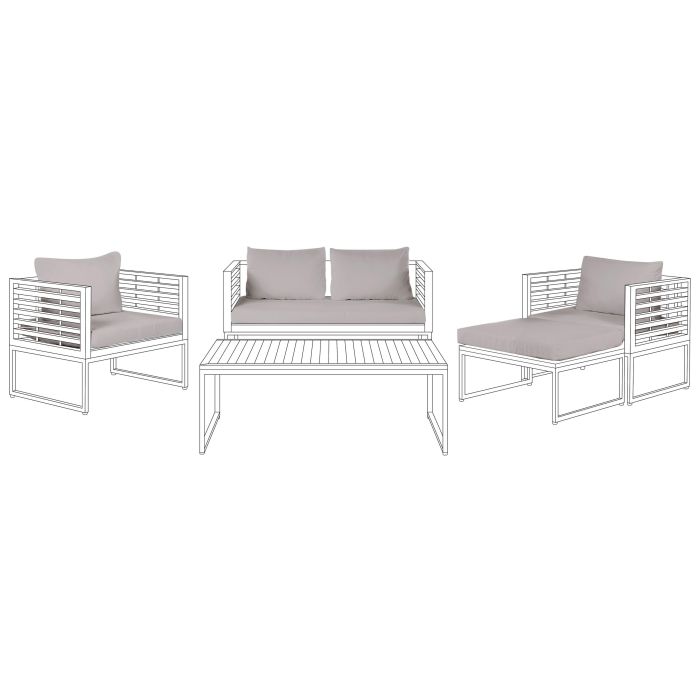 Outdoor Cushion Cover Set BERMUDA Grey