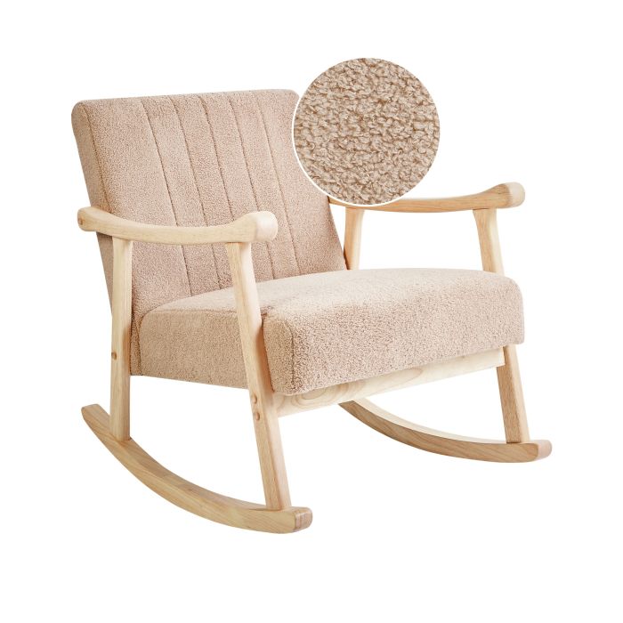 Rocking Chair LEKNES Boucle Beige