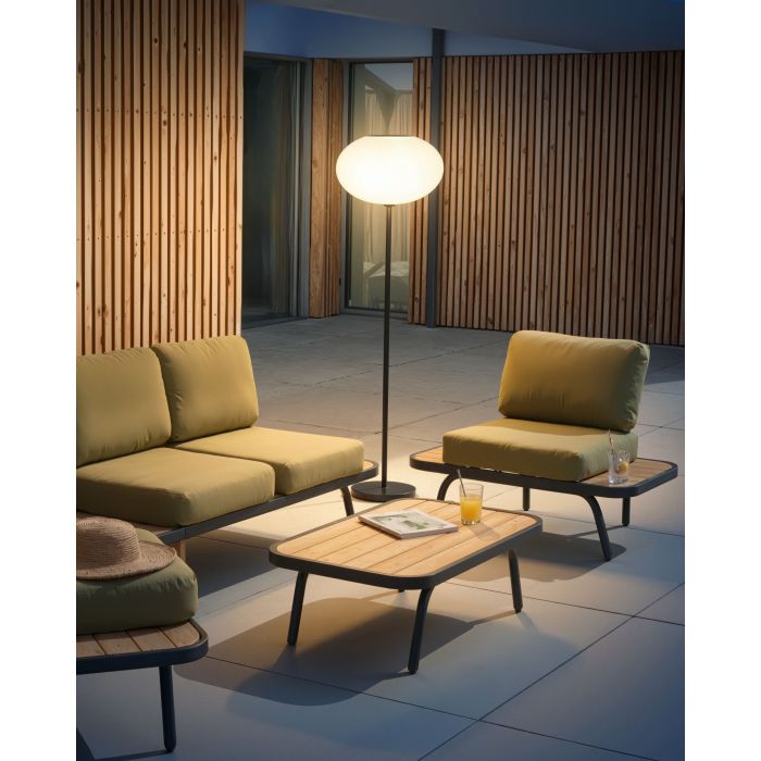 LAMAXO Outdoor Solar LED Floor Lamp - Black