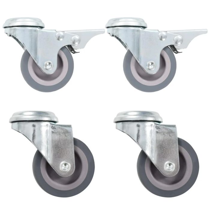 Bolt Hole Swivel Casters 4 Pcs 50mm