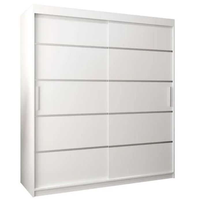Sliding Wardrobe - VICENZA I 2 Door Wardrobe White 180cm