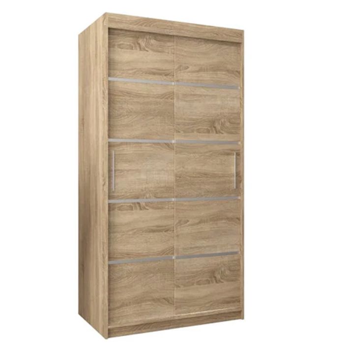 Sliding Wardrobe - VICENZA I 2 Door Wardrobe Oak Sonoma 100cm