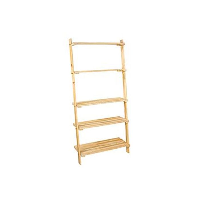 Bonnie Ladder Shelf Unit with Slatted Shelves - Oak