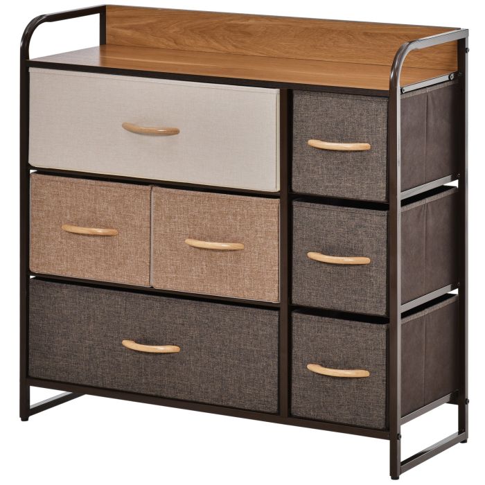 HERON Multi Colour Chest of Drawers - Medium-sized, 7 Drawers