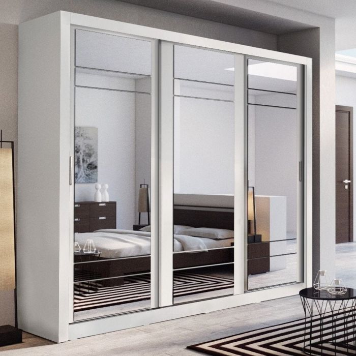 Artimas II Sliding Door Wardrobe 250cm - White Matt