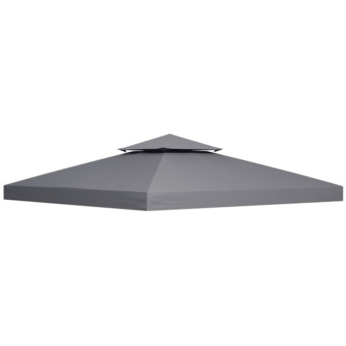 3 x 3M Gazebo Canopy Roof Top Replacement Cover Spare Part Deep Grey (TOP ONLY)