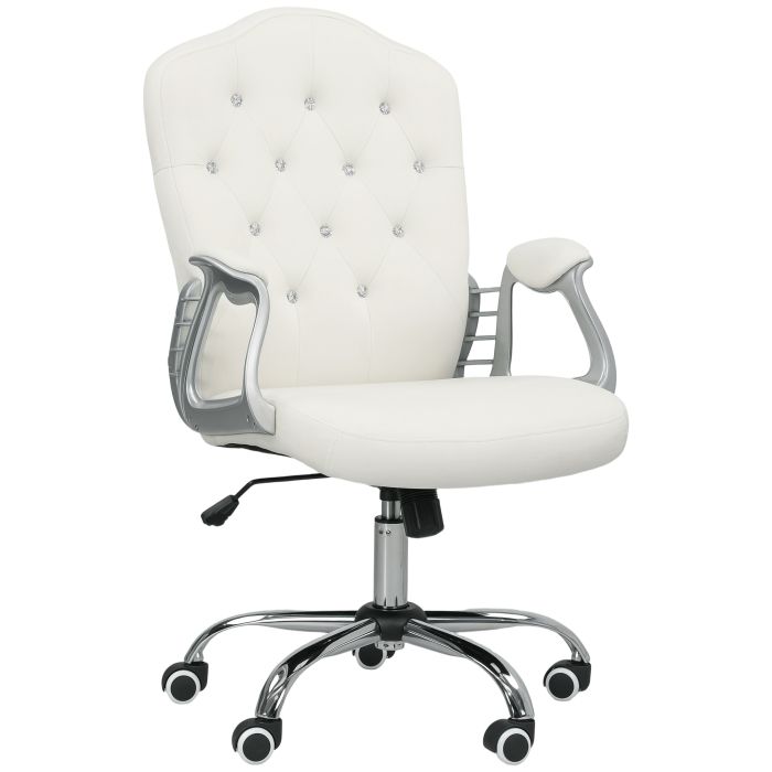 VONSETTA Velvet Feel Work Chair Cream