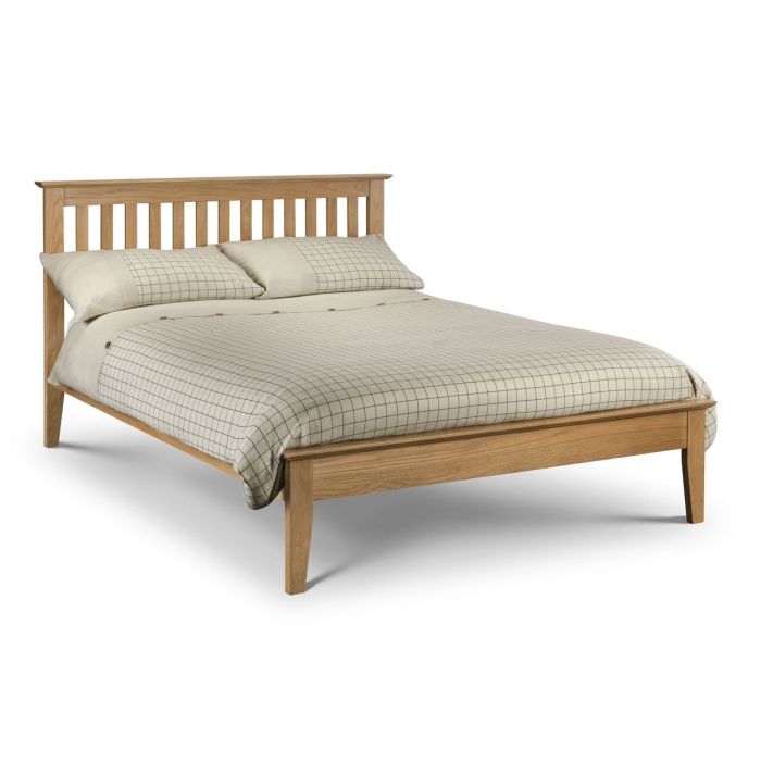 Salerno Oak Shaker Bed Frame - Double 4ft6