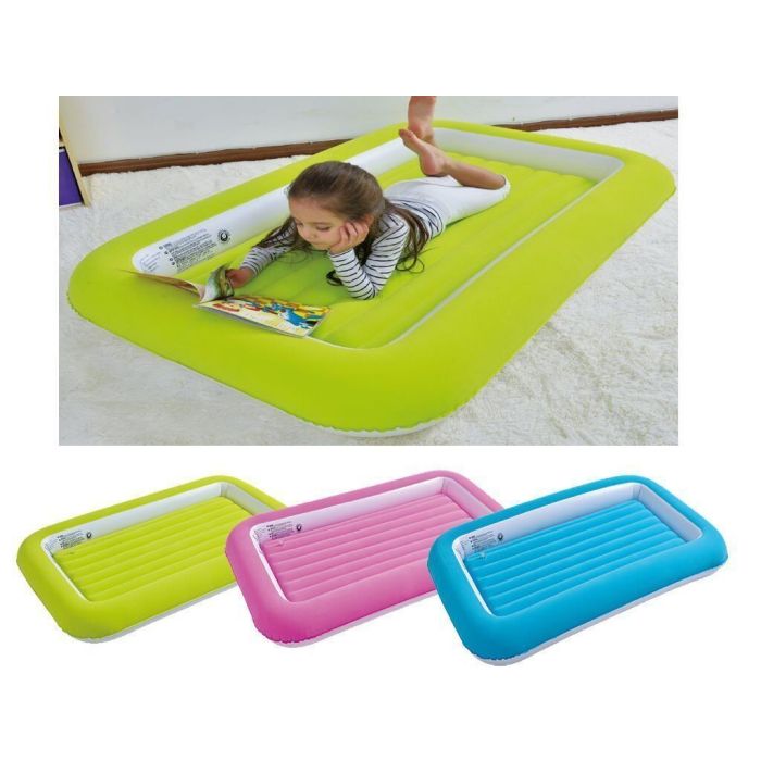 Inflatable Kids and Toddlers Flocked KIddy Airbed - 2 Colours