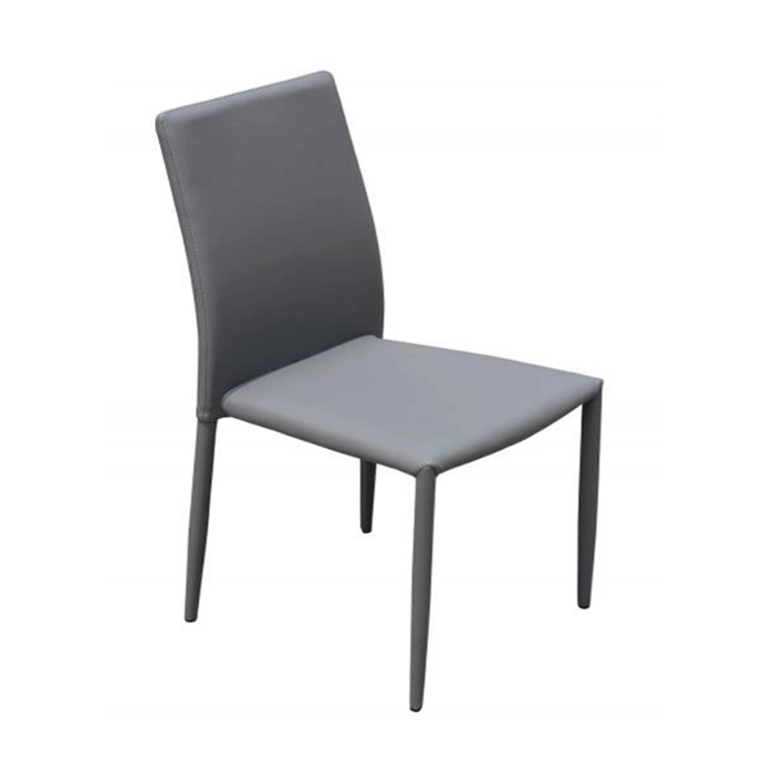 Buxton Leather Style Stackable Dining Chairs Set of 4 - Light Gary