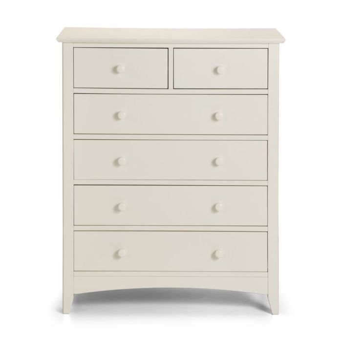 Cameo 4+2 Drawer Storage Chest - Stone White