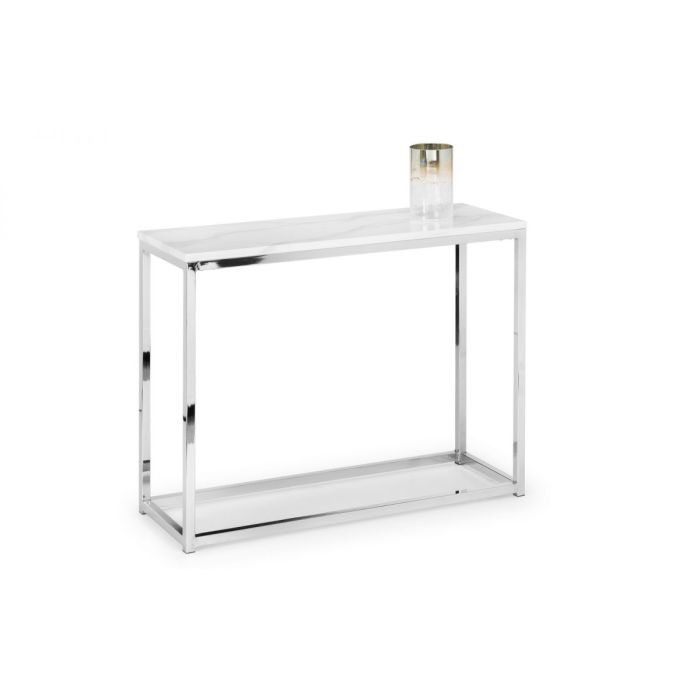 Scala White Marble Console Table
