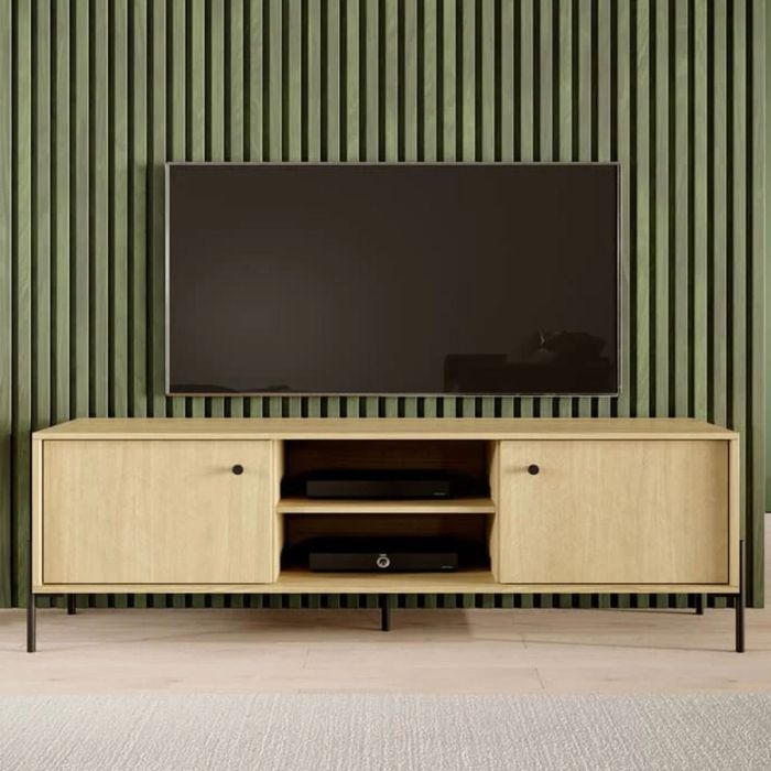 Raven Winx TV Cabinet with 2 Doors - Scandi Oak
