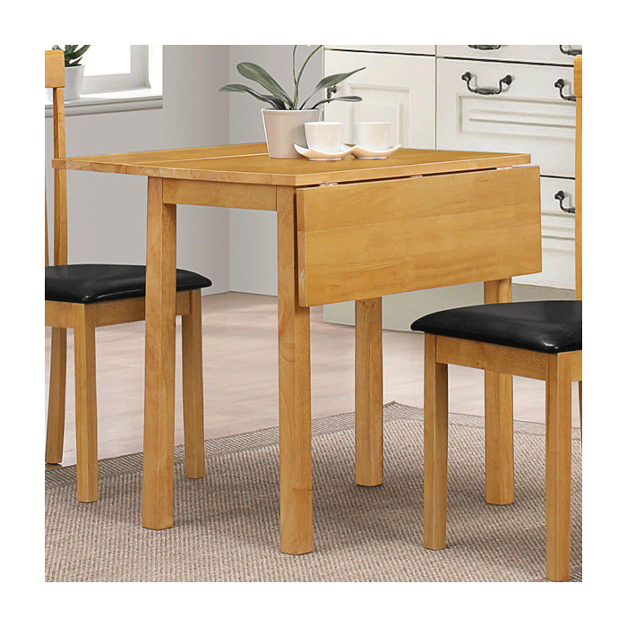 Brighton Oak Dropleaf Dining Table Only - Solid Rubberwood