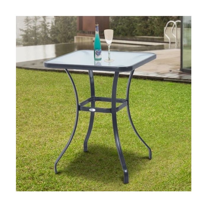Square Glass Bistro Table