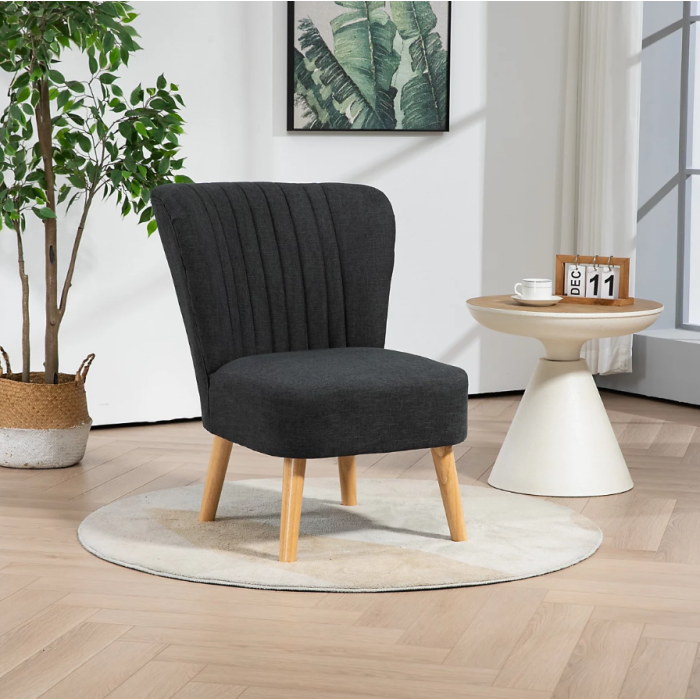 ELVORA Velvet Dining Chair - Black