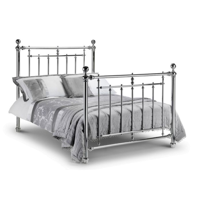 Empress Chrome Metal Bed - Double 4ft6