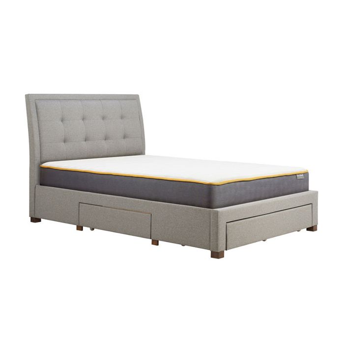 Birlea Shelby Grey 3-Drawer Bed - Double 4ft6
