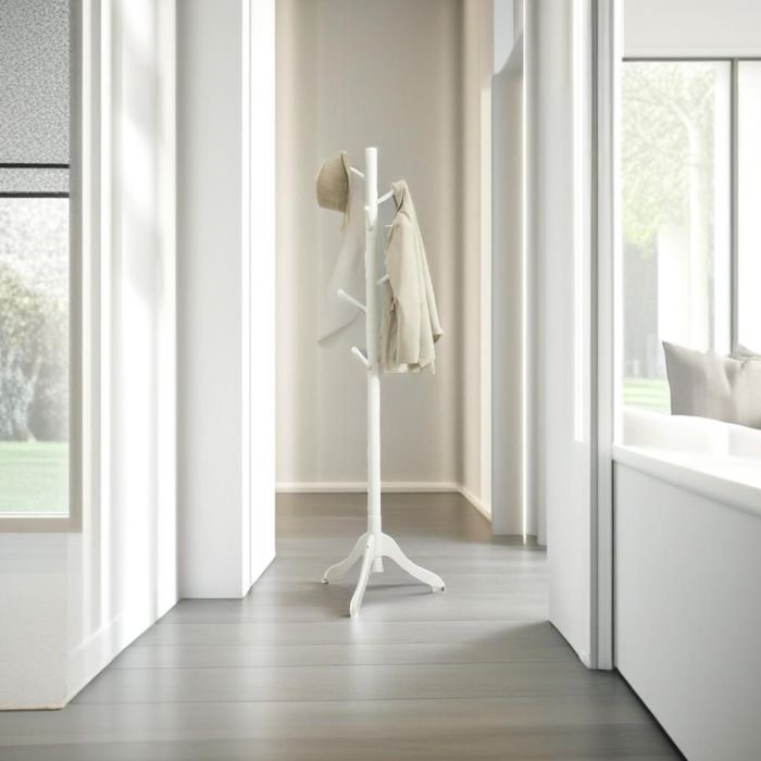 XYLVIAN Coat Rack Freestanding Stand with Adjustable Height and 8 Hooks - Natural