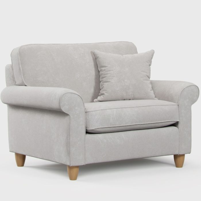 Armchair - COASTAL Fabric - Pearl 123cm