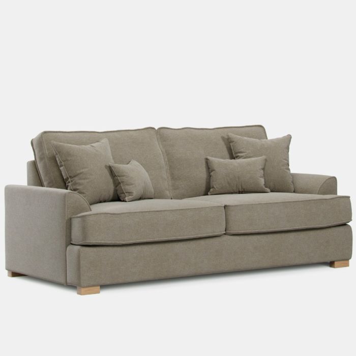 3 Seater Sofa - HERITAGE Fabric - Dark Beige