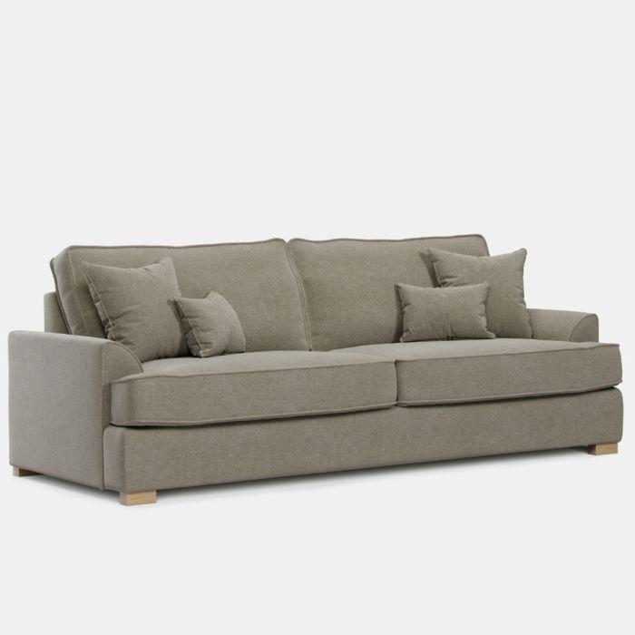 4 Seater Sofa - HERITAGE Fabric - Dark Beige