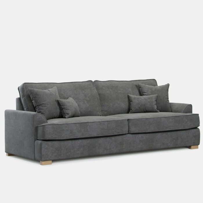 4 Seater Sofa - HERITAGE Fabric - Grey