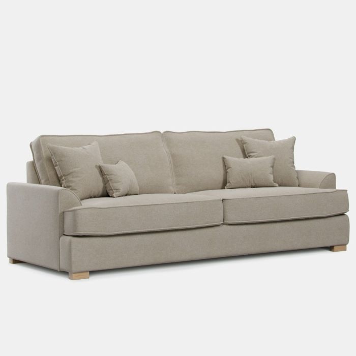 4 Seater Sofa - HERITAGE Fabric - Light Beige