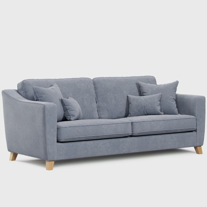 4 Seater Sofa - KRISTY Fabric - Light Blue