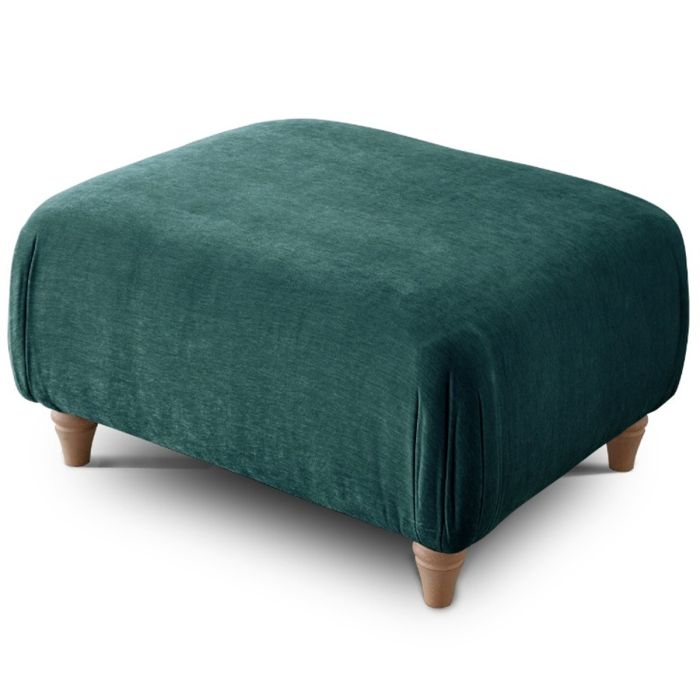 Footstool - RAYONG Fabric - Emerald