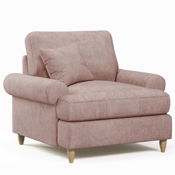 Armchair - LUXE Fabric - Light Pink