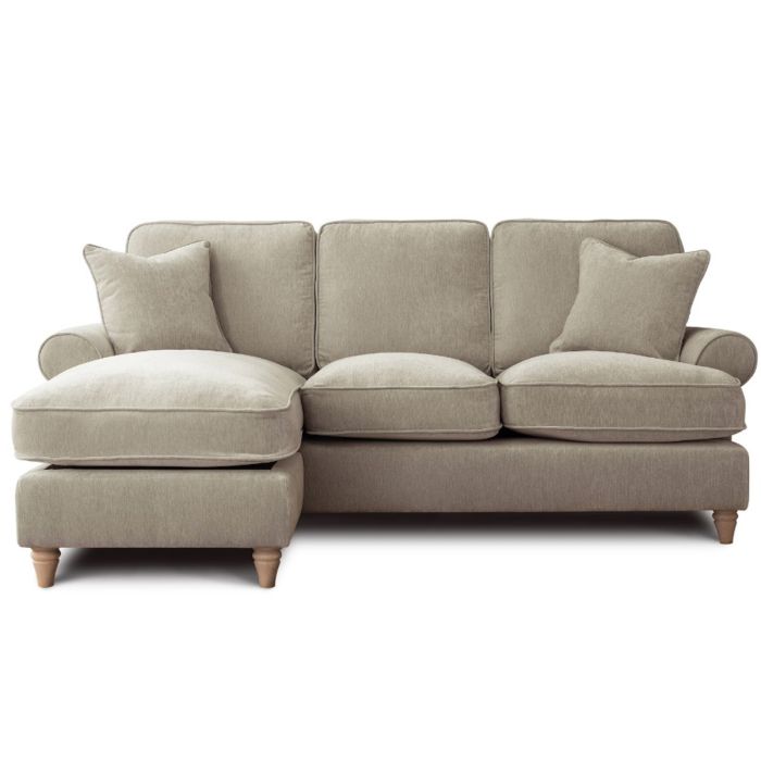 Corner Sofa - RAYONG Fabric 3 Seater Right Hand Facing - Putty