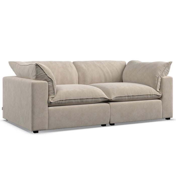 2 Seater Sofa - PUEBLA Fabric Eggshell
