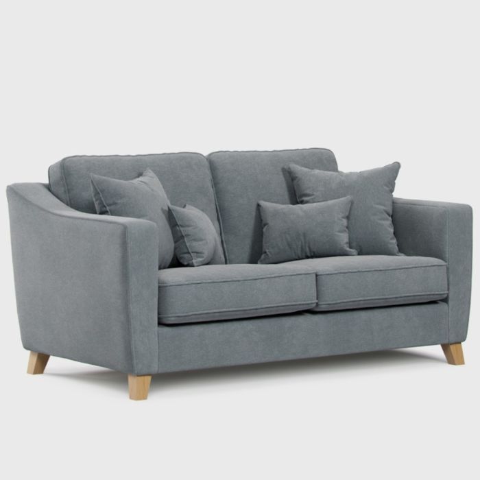2 Seater Sofa - KRISTY Fabric - Light Grey