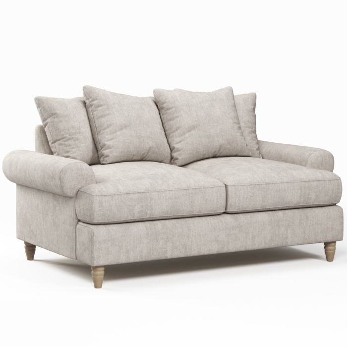 2 Seater Sofa - LUXE Fabric - Light Beige