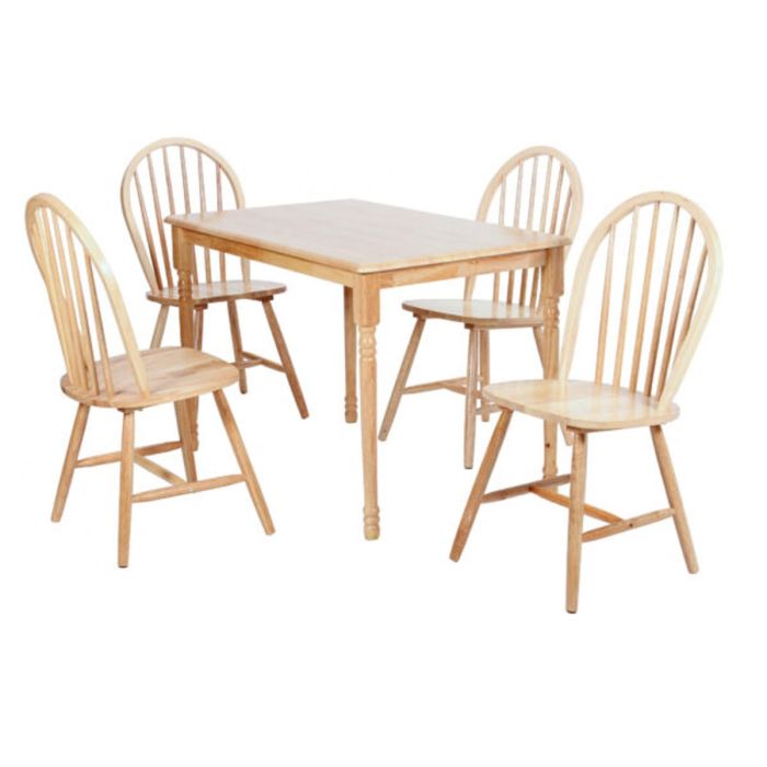 Giselle Gray Dining Set - Natural